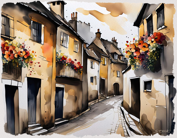 MEDIEVAL VILLAGE Print