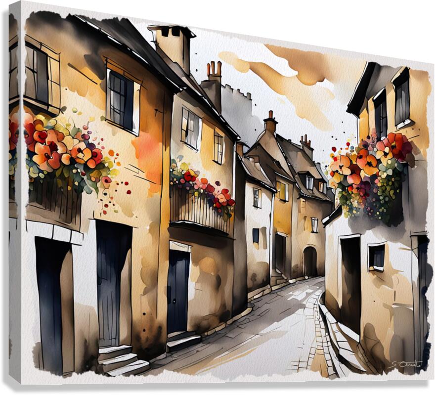 MEDIEVAL VILLAGE Canvas Print