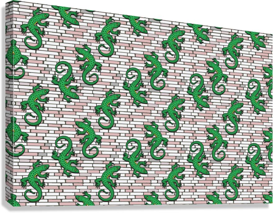 SEAMLESS PATTERN WITH LIZARD Canvas Print