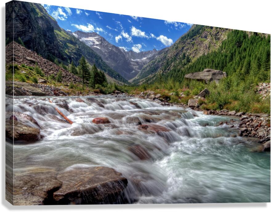 MOUNTAIN RIVER Canvas Print