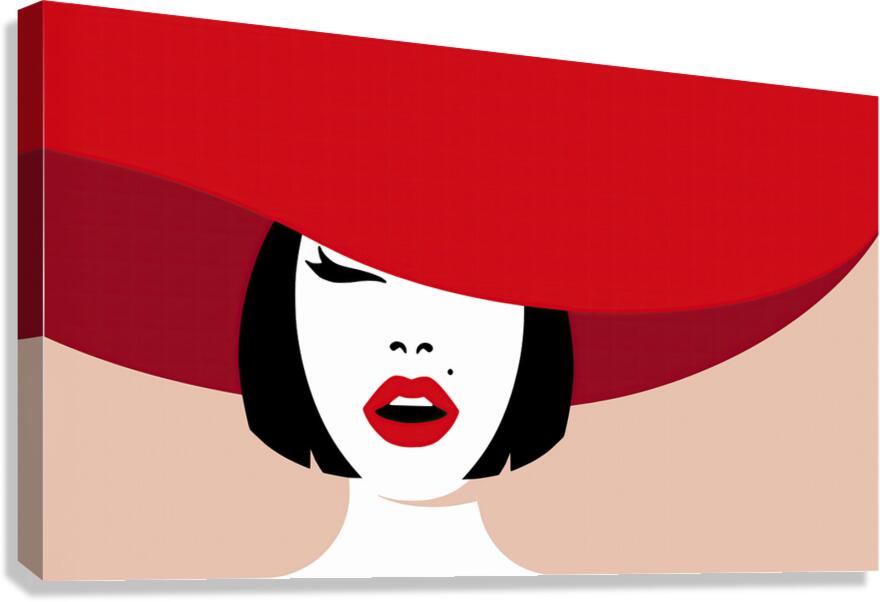 THE RED HAT Canvas Print