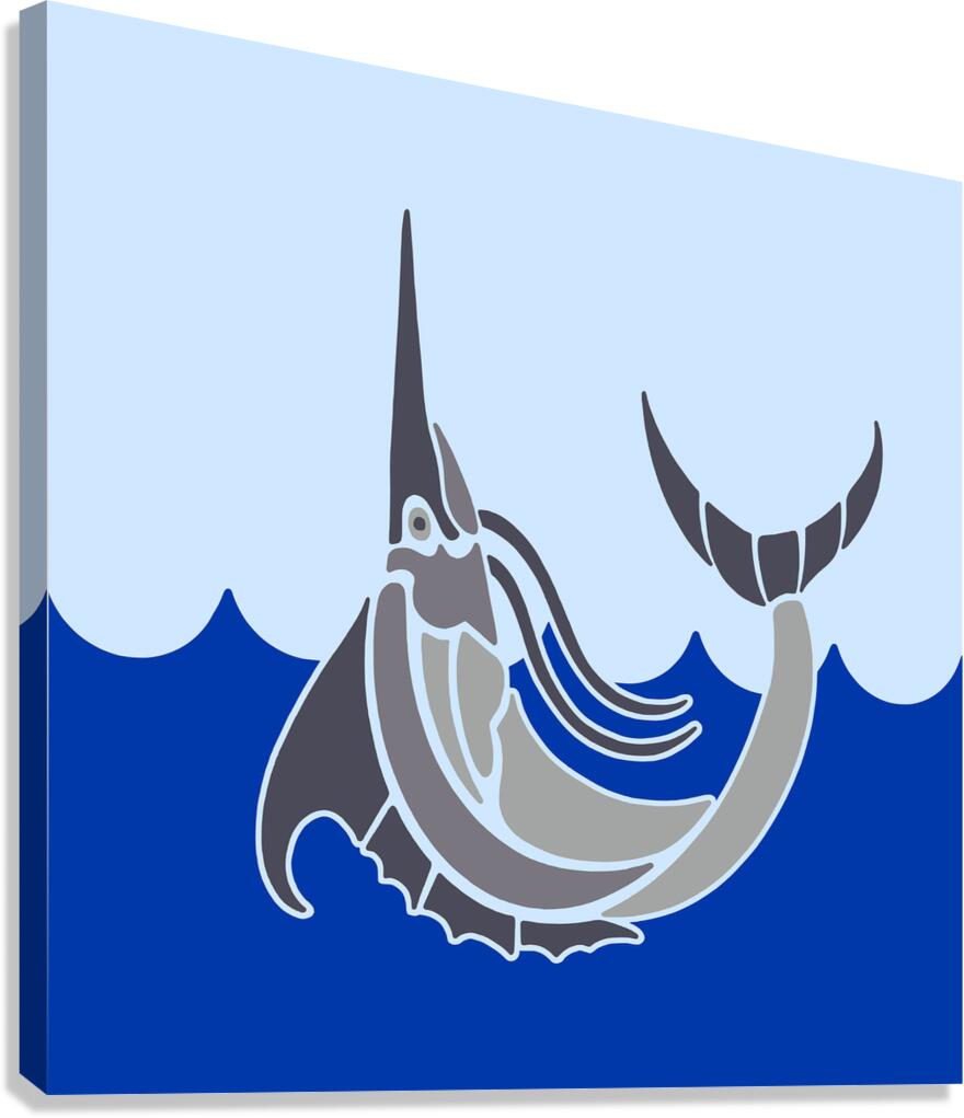 MARLIN JUMPING Canvas Print