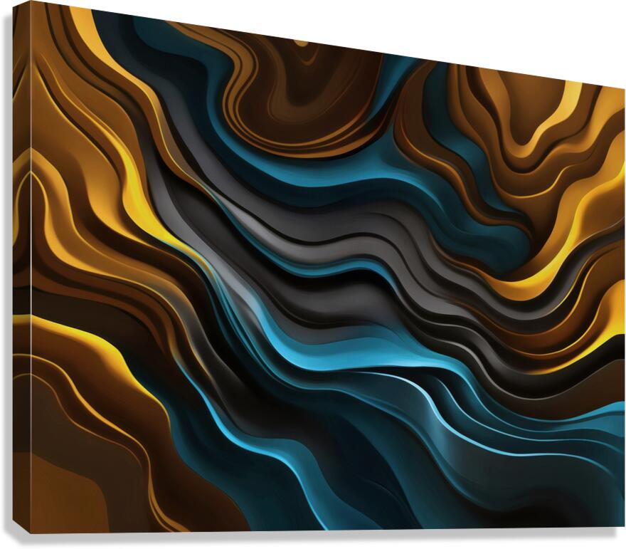 COLORFUL SOLID WAVES Canvas Print