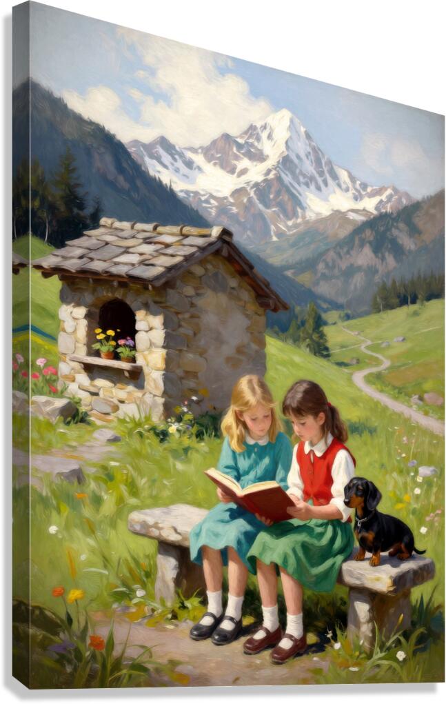 AN ENGAGING READ Canvas Print