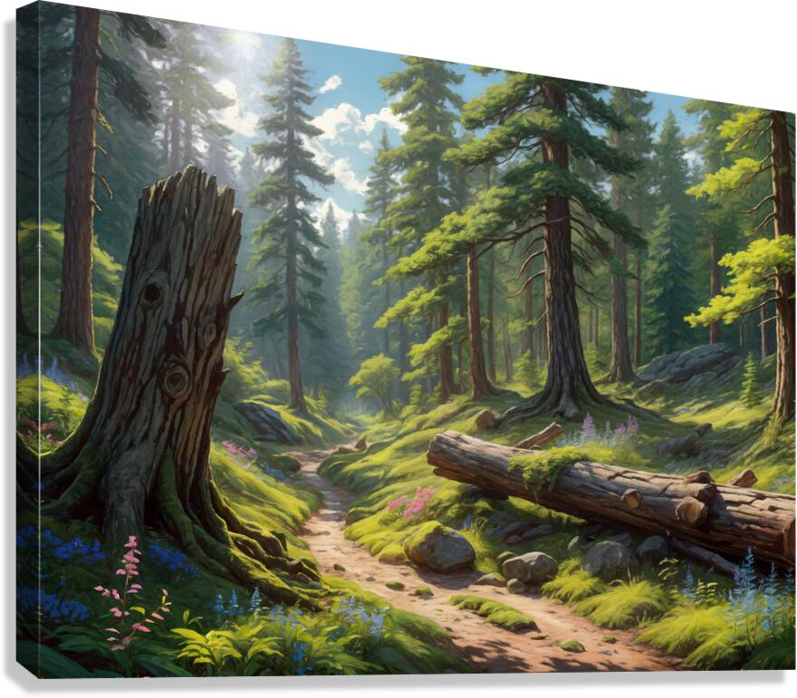 SUNLIT FOREST PATH Canvas Print