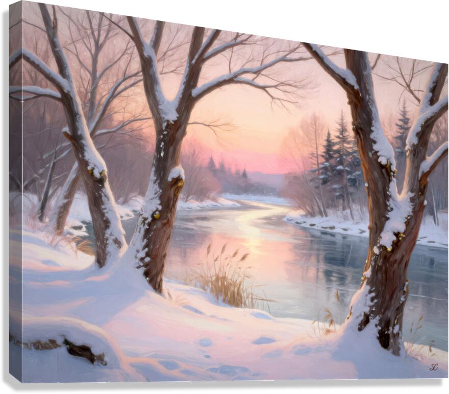 WINTER SUNSET Canvas Print