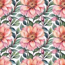 SEAMLESS FLORAL VERTICAL PATTERN 1