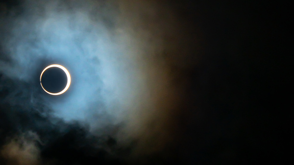 Celestial Circle of Protection – Ring of Fire Eclipse Over Easter Island Print