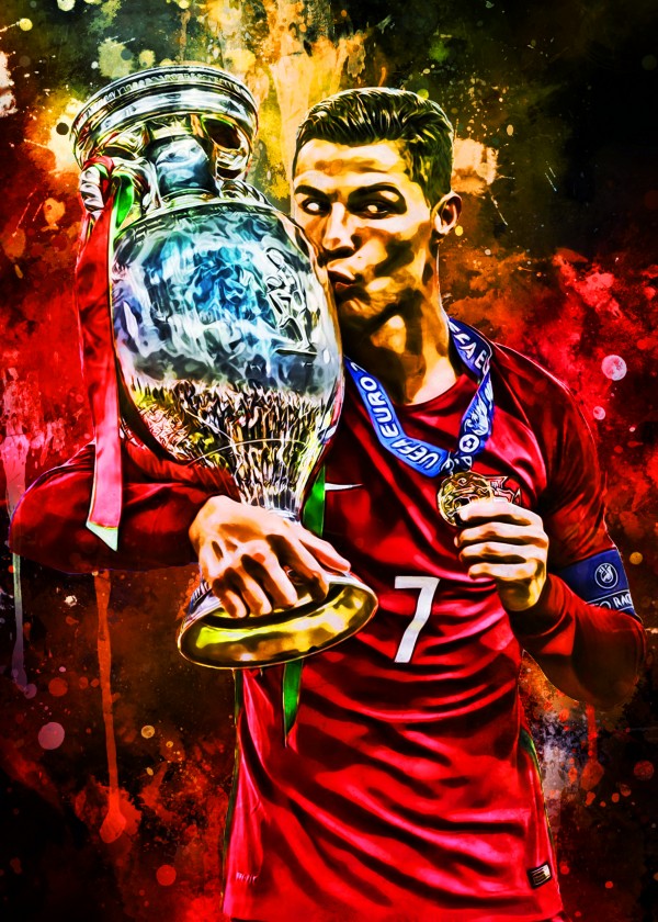 Cristiano Ronaldo by Coolbits Artworks Wall Art