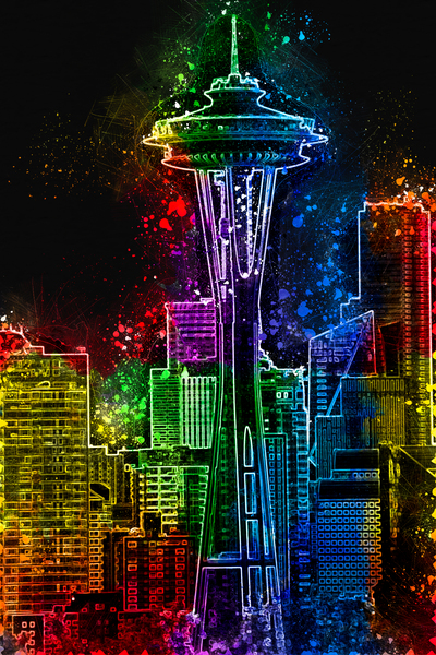 Seattle Glow Print