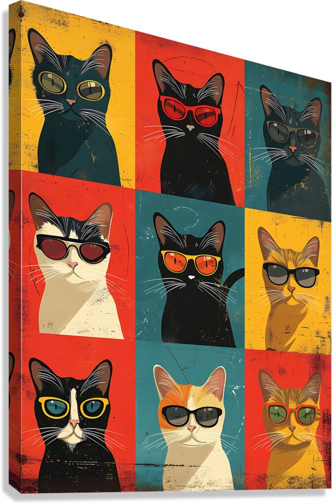 Fantastic Funky Cats  Canvas Print