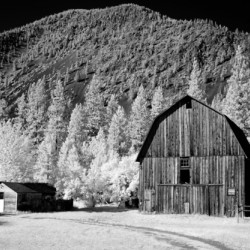 Barn in rural Montana  Infrared View.