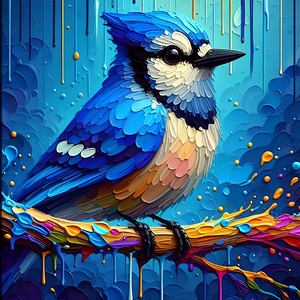 Blue Jay Painting