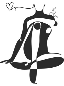 Yoga Meditation Art Abstract Illustration Digital Download for Mindful Living