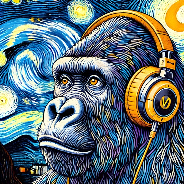 Monkey with Headphones Banksy Graffiti Pop DJ Monkey  by Pro Designs 77