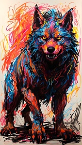 Giant Wolf Fenrir Mythology