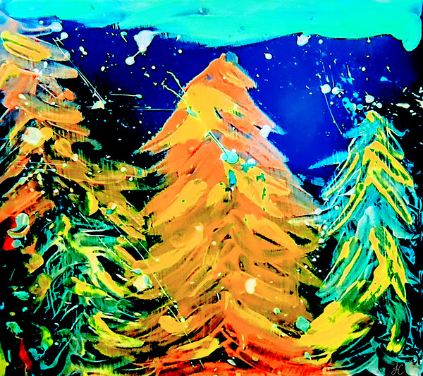 Neon Spruce Print
