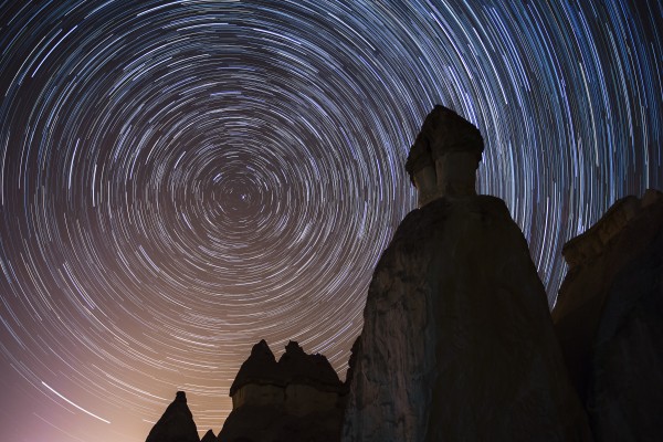 Night in Cappadocia with rail stars by MIRICA DAN-ALEXANDRU
