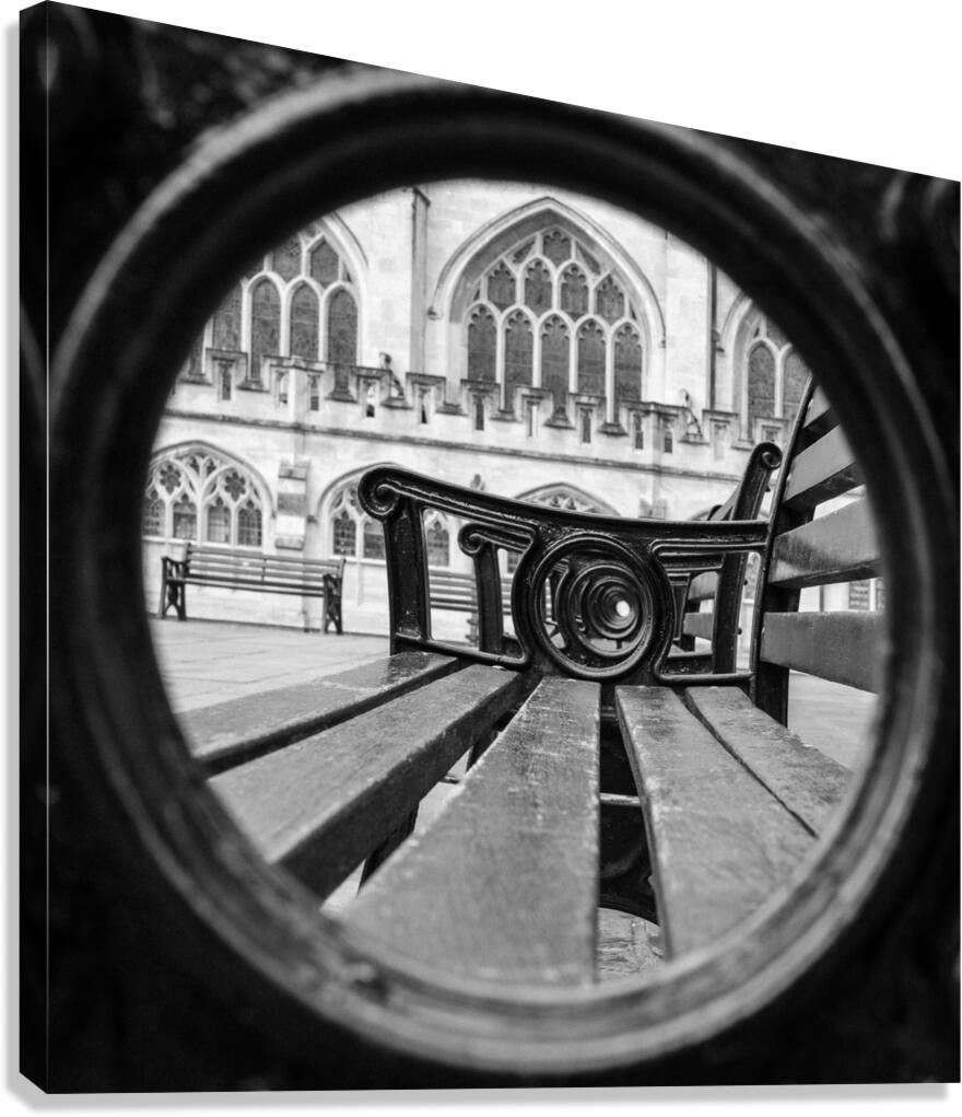 Bench Circles Canvas Print