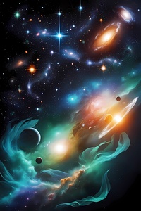 Ethereal Cosmic Dreamscape A Stunning Vision of the Universe