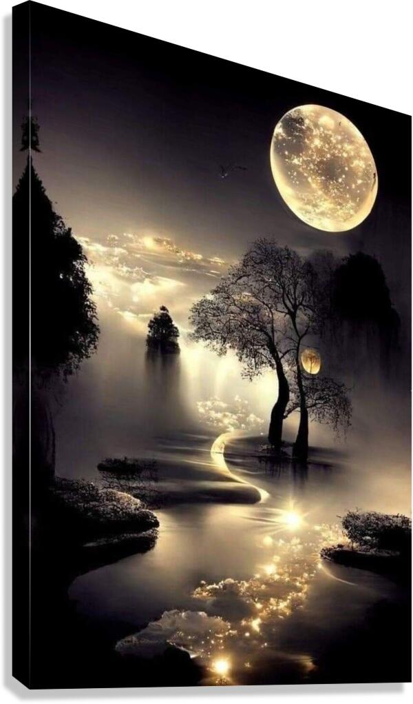 Moonlit Night Wall Poster — Transform Your Spac Canvas Print