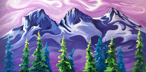 Three Sisters at Dusk Print