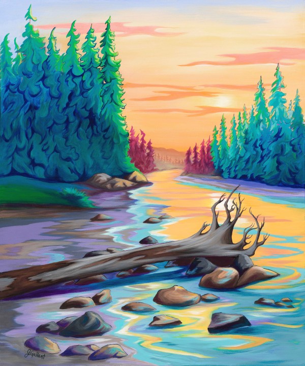 Early Morning on James River  Print