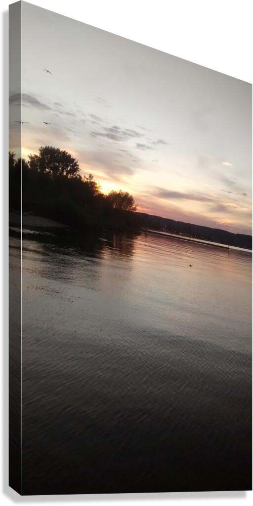 Lake sunset Canvas Print