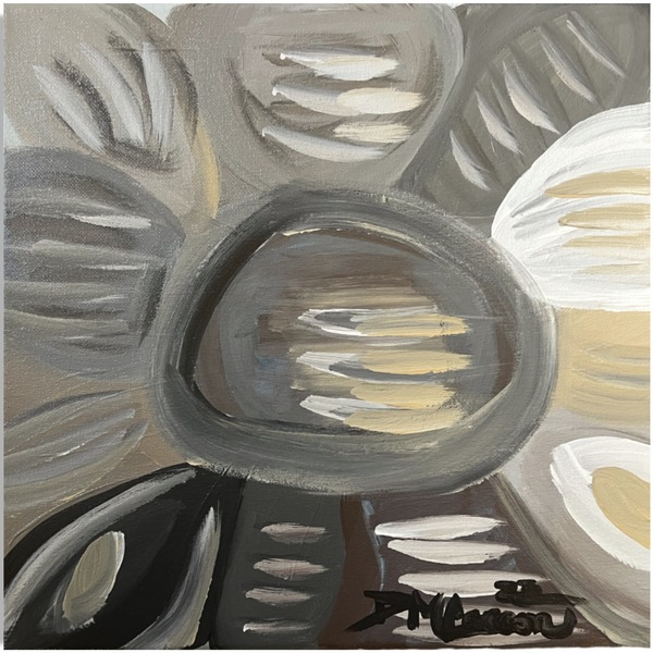 “Moon Flower” Fine Abstract Art by Deanna Caroon  by Deanna Caroon