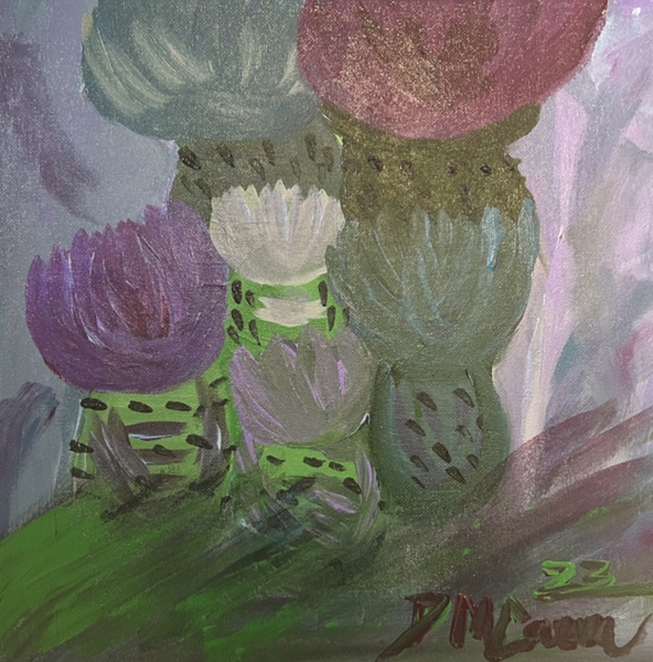 “Prickly Pears at Dusk” Fine art by Deanna Caroon  by Deanna Caroon
