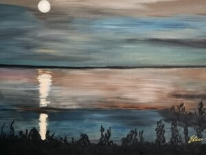 MOON OVER THE NIAGARA RIVER