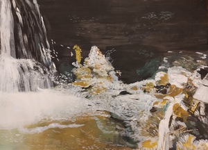 WATERFALL ON ROCKS