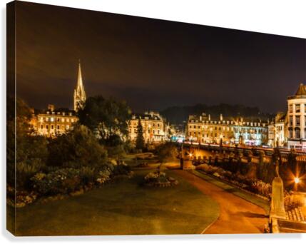 Bath at night Canvas Print