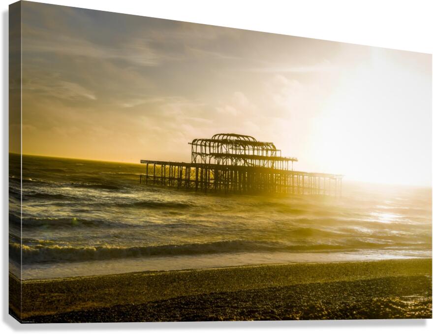 Brighton Beach Sunset Canvas Print