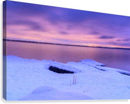 Icy sunset Canvas Print