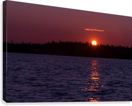 Sunset under the clouds Canvas Print
