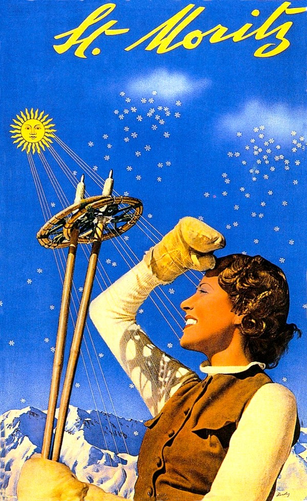 Vintage Travel - St Moritz by Culturio