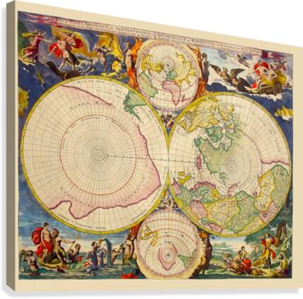 Ancient World Map Canvas Print