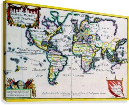 Ancient World Map 4 Canvas Print