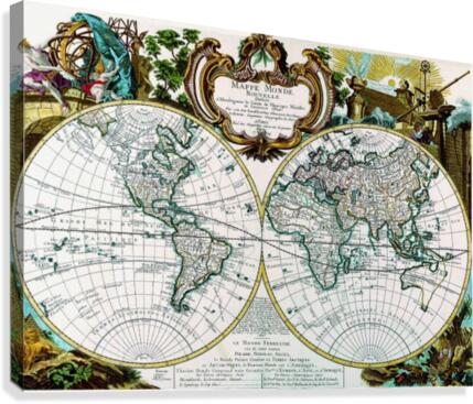 Ancient World Map 5 Canvas Print