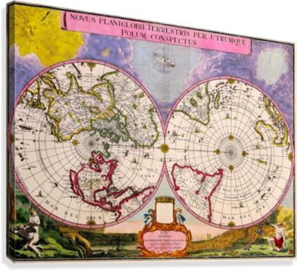 Ancient World Map 7 Canvas Print