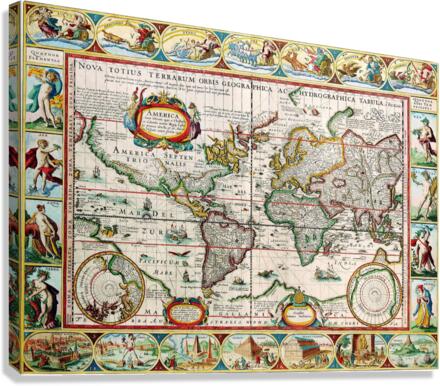 Ancient World Map 12 Canvas Print