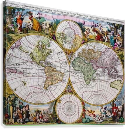 Ancient World Map 13 Canvas Print