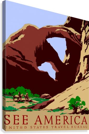 See America - Vintage Travel Canvas Print