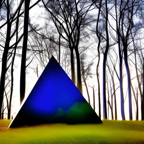 Blue Monolith Pyramid by Ink Fist Design