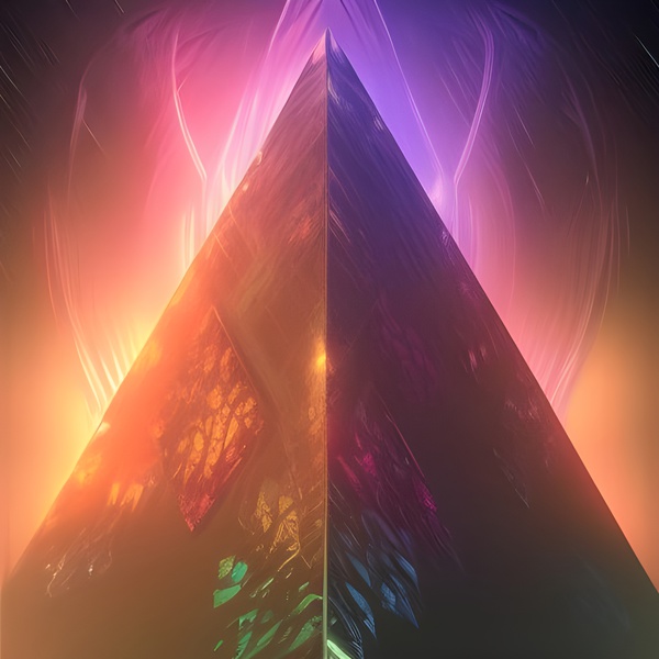 Rainbow Flare Techno Pyramid by Ink Fist Design