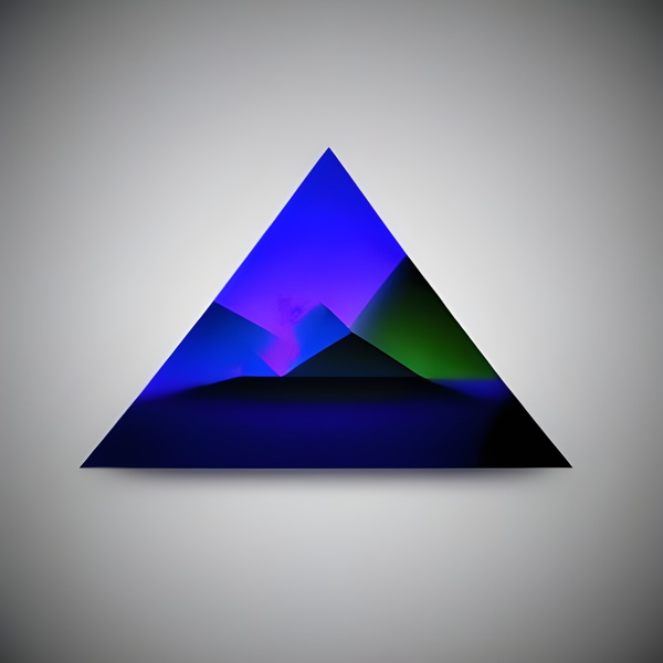 Abstract Blue Triangle Print