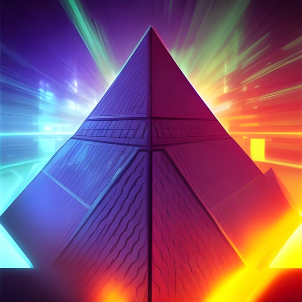Cyber Pyramid Print