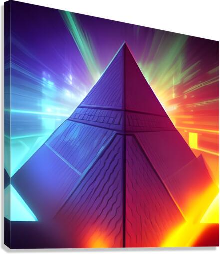 Cyber Pyramid Canvas Print