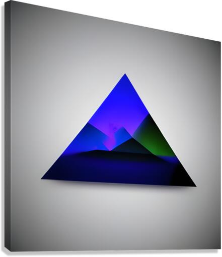Abstract Blue Triangle Canvas Print